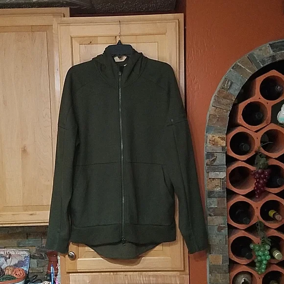 Adidas Athletics Squad ID Full Zip Hoodie Sweatshirt Jacket Green - Picture 1 of 5